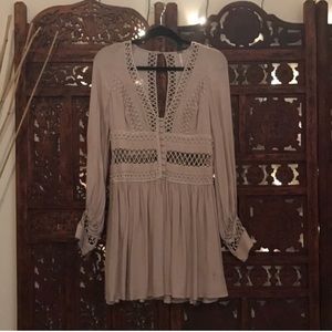 Free People beige dress